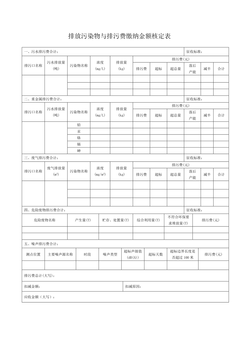 新版排污核定与排污费缴纳决定书.doc_第2页