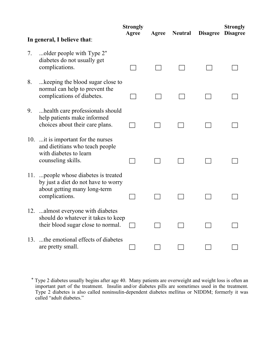 Diabetes Attitude Questionnaire for People with Diabetes.doc_第2页