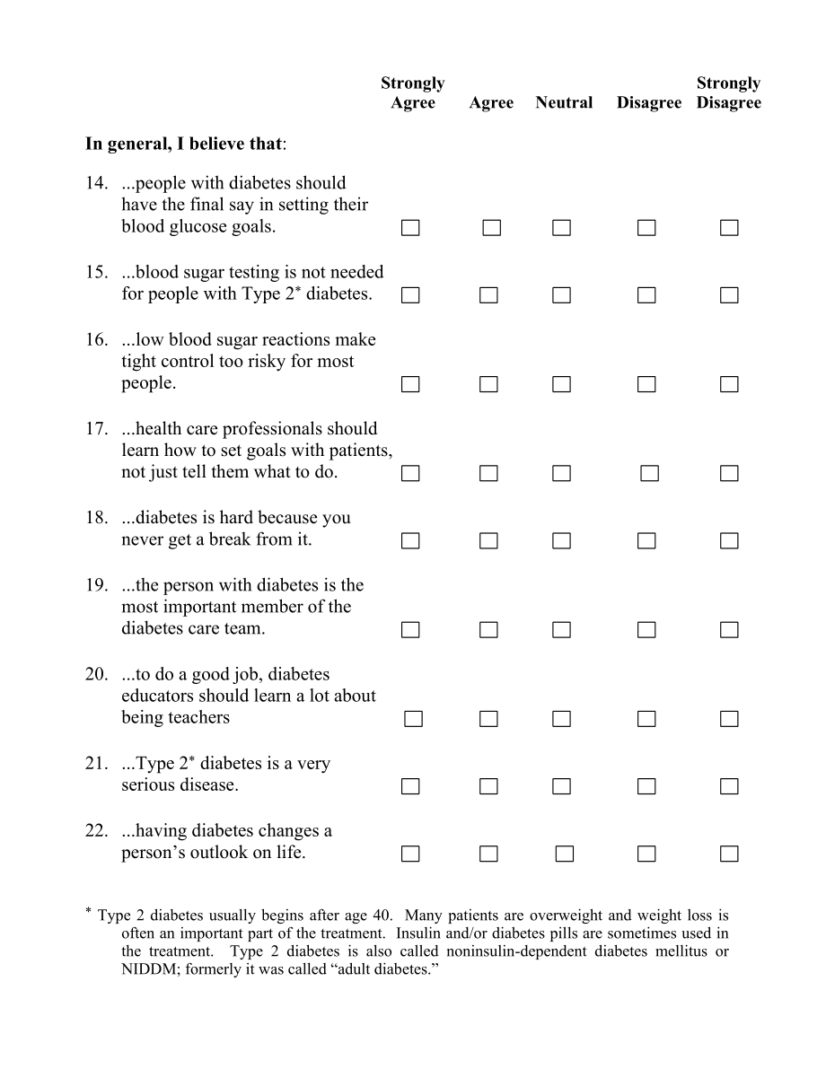 Diabetes Attitude Questionnaire for People with Diabetes.doc_第3页