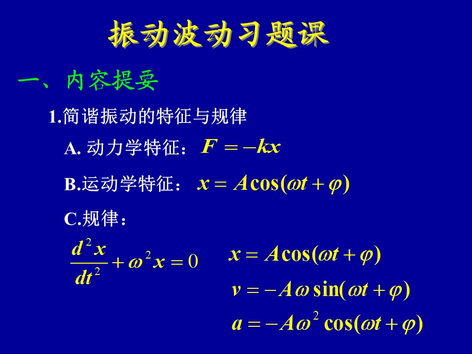 振动波动习题课课件.ppt_第1页