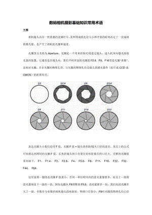 数码相机摄影基础知识常用术语.doc