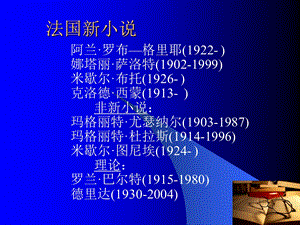 (大学语文外国文学)28法国新小说课件.ppt