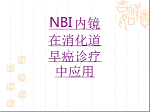 医学NBI内镜在消化道早癌诊疗中应用培训ppt课件.ppt