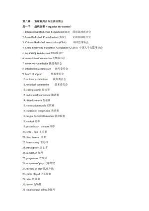 篮球裁判员专业英语简介.doc