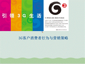 3G客户消费者行为与营销策略课件.ppt