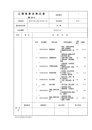 工 程 变 更 洽 商 记 录.doc