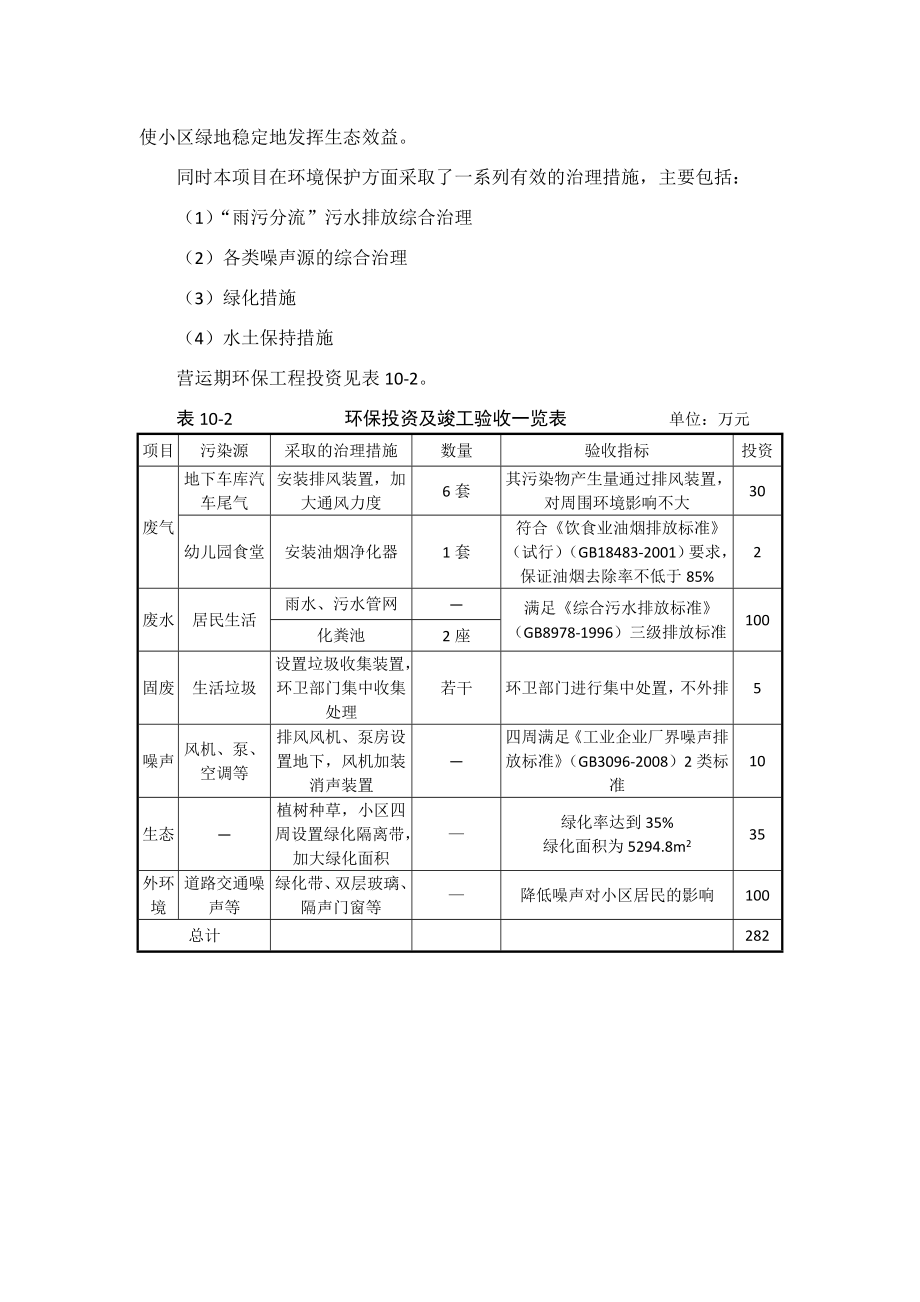 环境影响评价报告公示：儒骏雅园第十章环境经济效益分析环评报告.doc_第3页