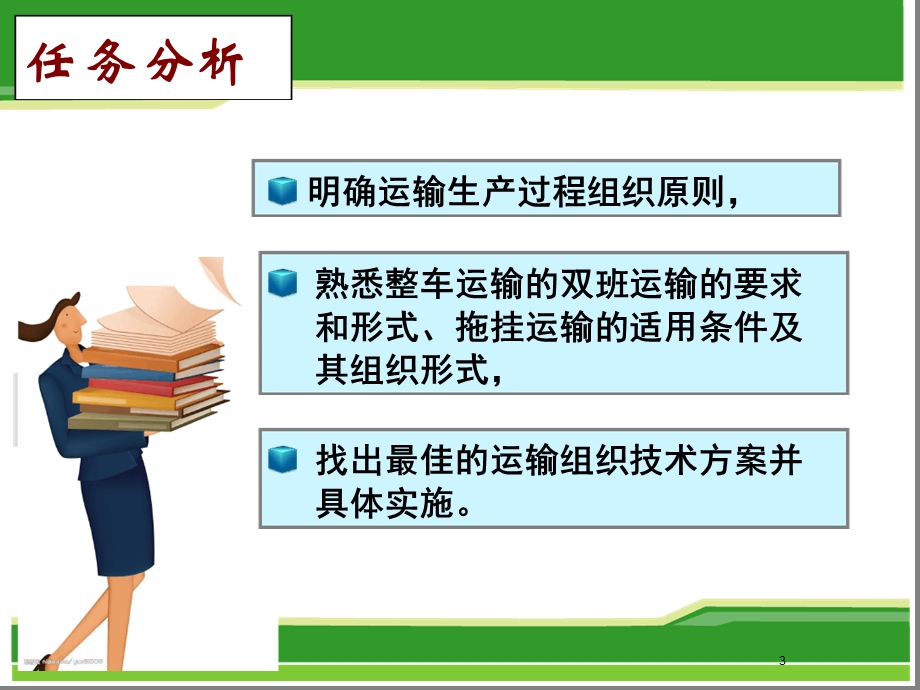 任务二组织汽车整车货物运输双班甩挂ppt课件.ppt_第3页