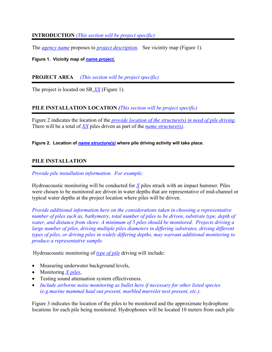 Underwater Noise Monitoring Plan TemplateWashington State.doc_第2页