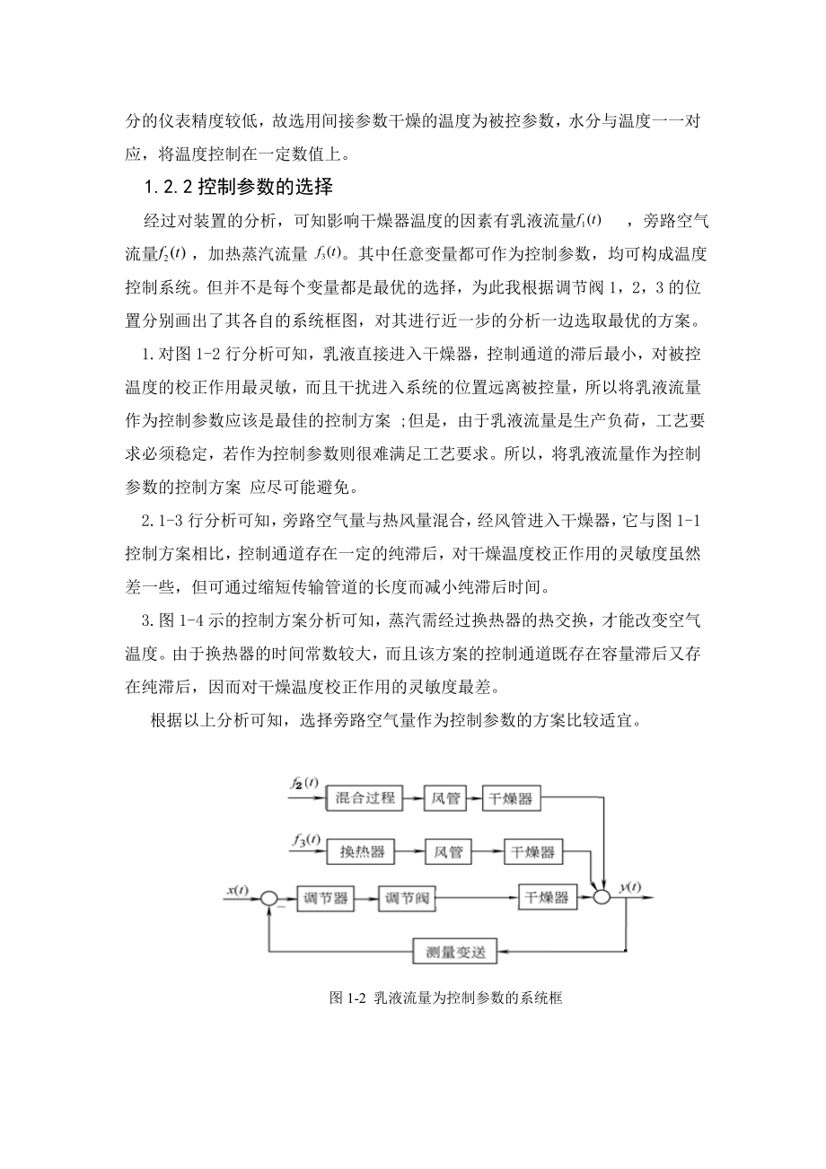 牛奶类乳化物干燥过程系统的设计.doc_第2页