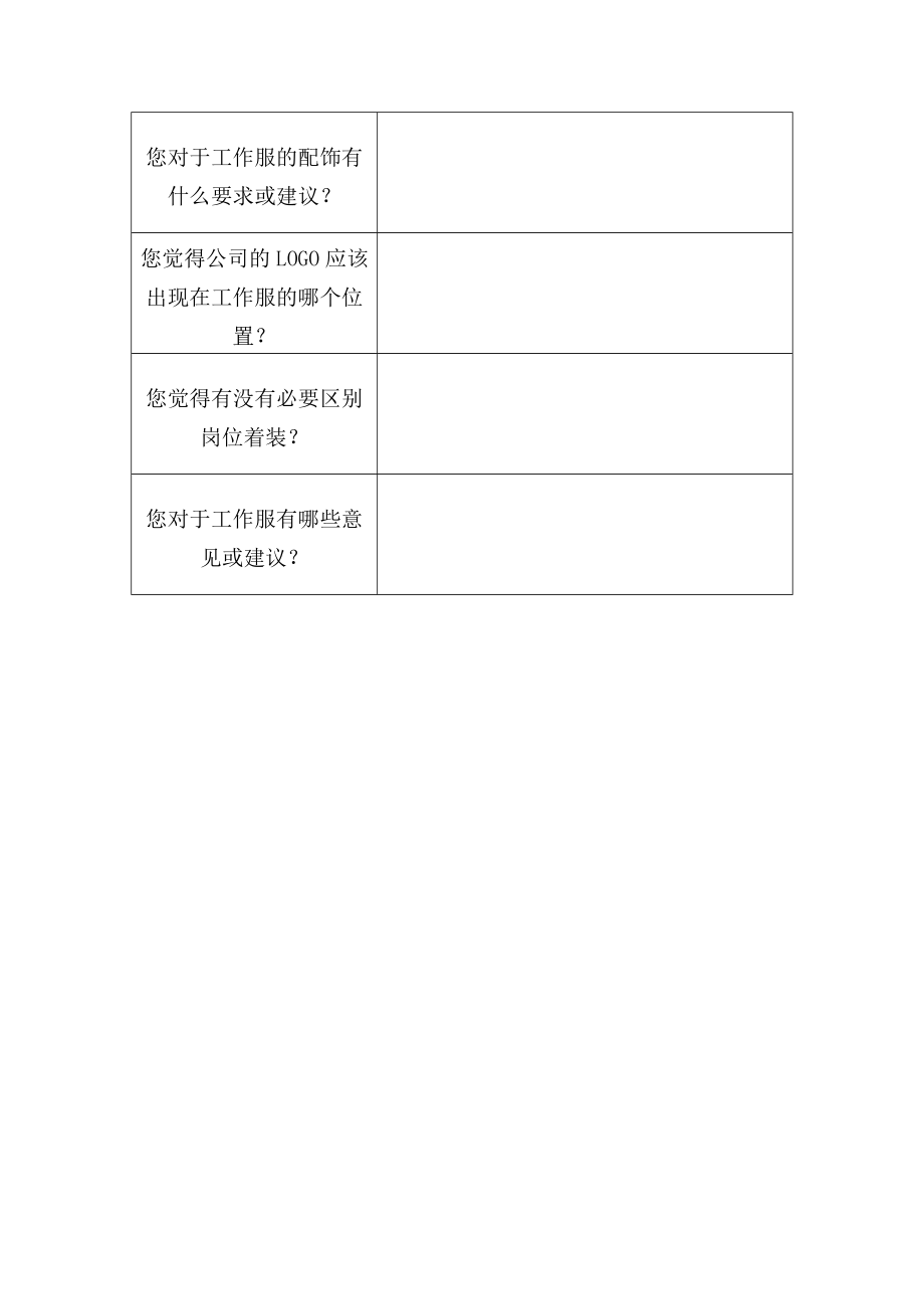 关于订制工作服调查问卷表.doc_第2页