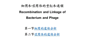 细菌和噬菌体的重组和连锁---Recombination-and-Linkage-of-Bacterium-and-Phage课件.pptx