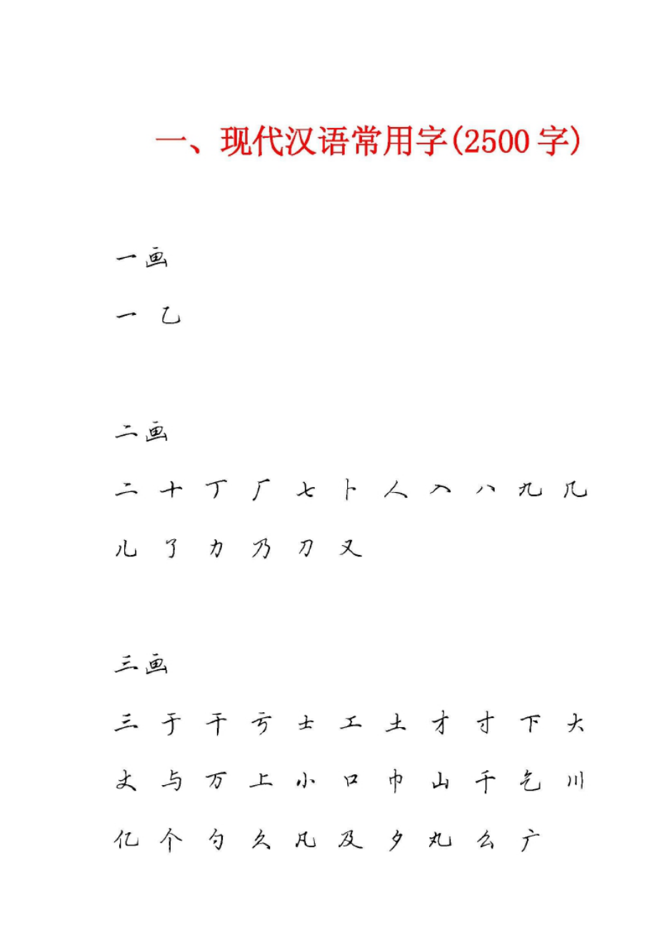 田英章硬笔行书现代汉语3500常用字字帖1.doc_第1页