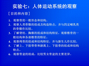 实验一人体运动系统的观察 课件.ppt