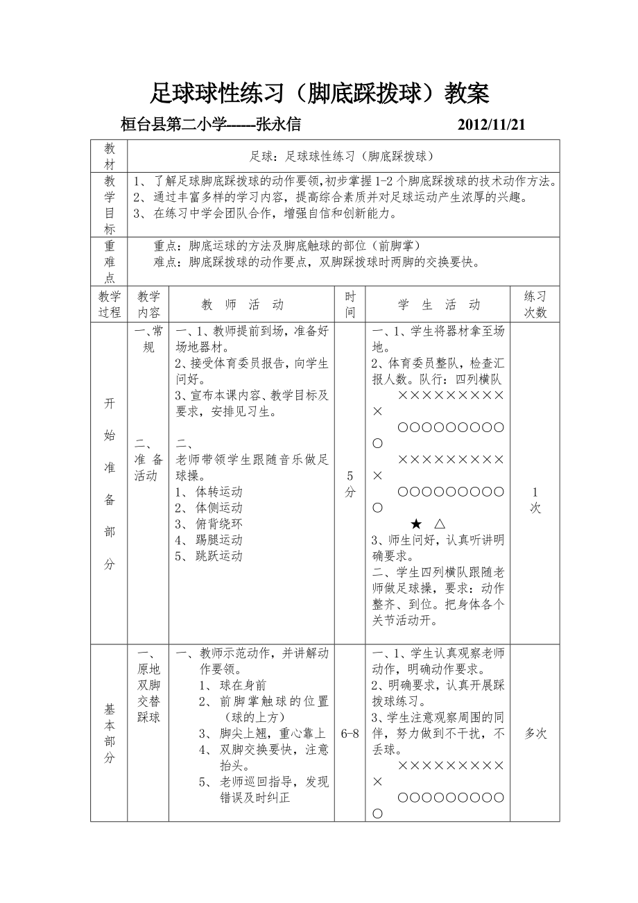 1足球球性练习(脚底踩拨球).doc_第2页