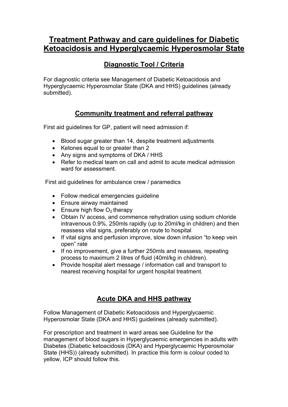 Work package Treatment Pathway and care guidelines for Diabetic.doc_第1页