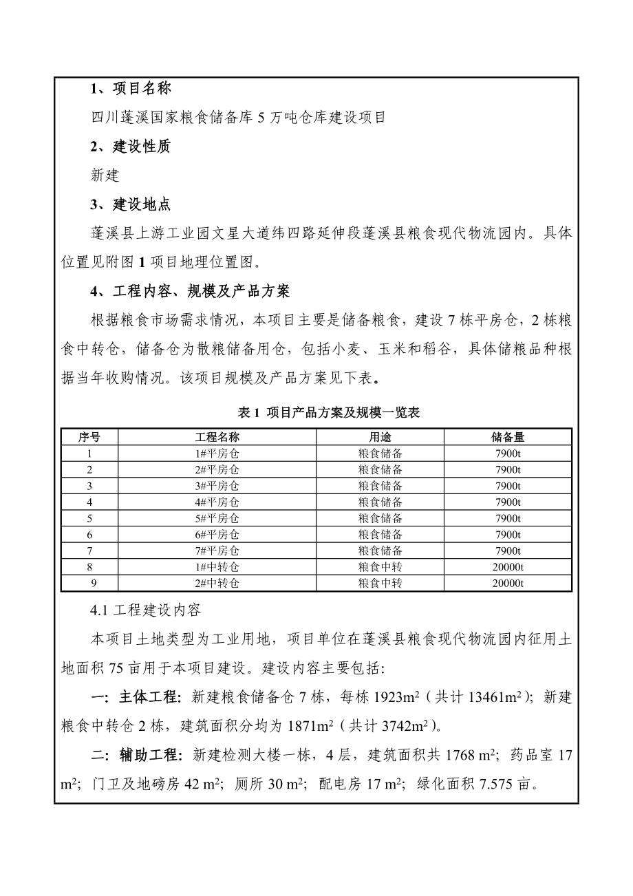 环境影响评价报告公示：四川蓬溪国家粮食储备库万仓库建设环评报告.doc_第3页