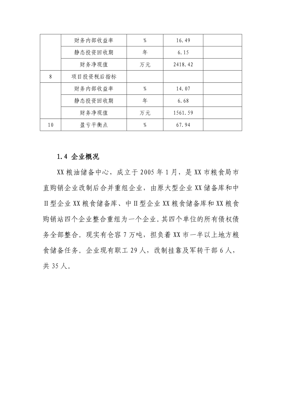 XX粮库建设项目资金申请报告.doc_第3页