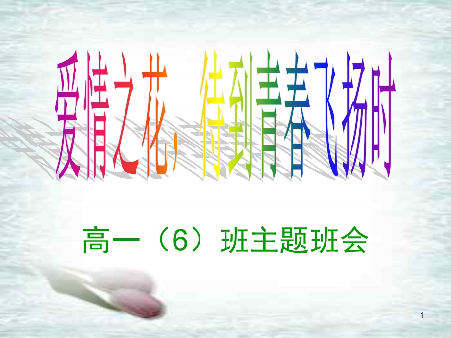 高一6班爱情之花待到青春飞扬时课件.ppt_第1页