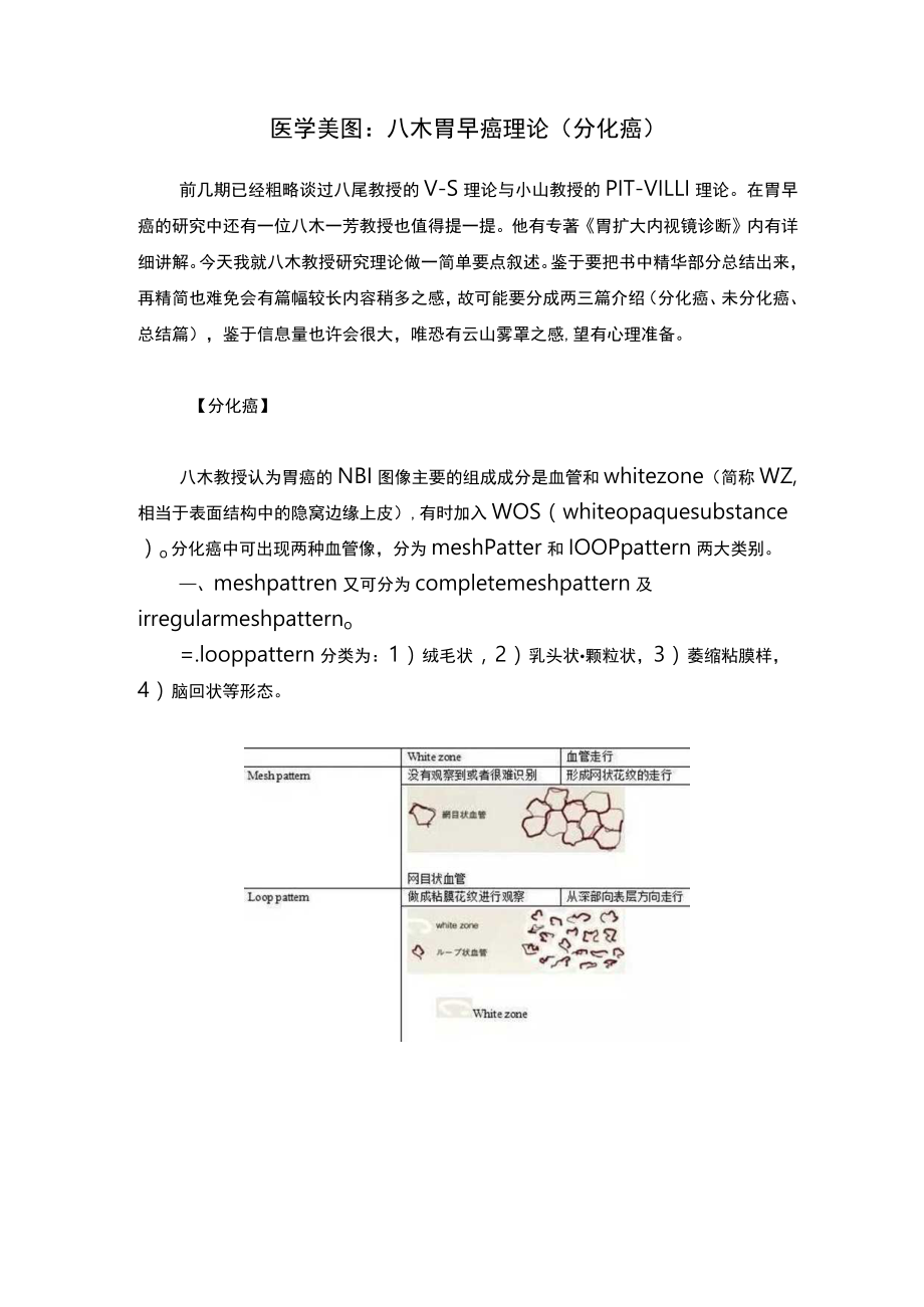 医学美图：八木胃早癌理论（分化癌）.docx_第1页