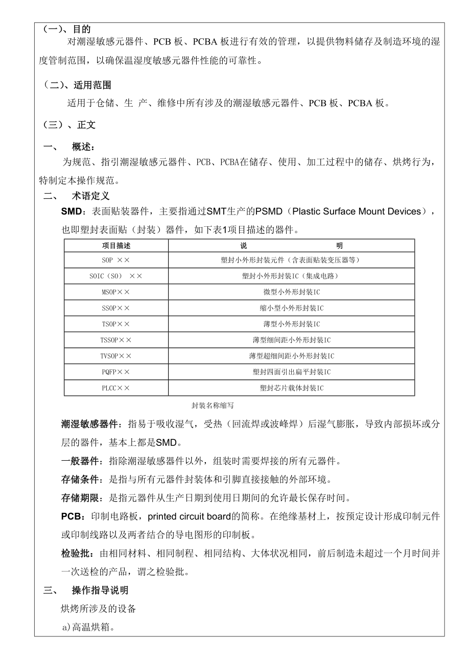 潮湿敏感器件PCBPCBA保存烘烤规范.doc_第3页