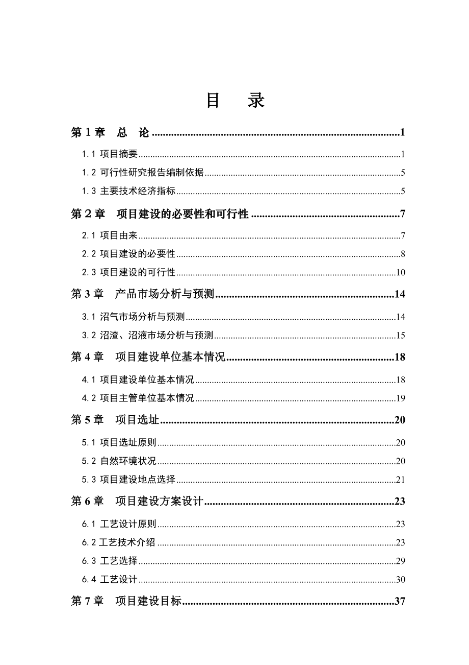 6065371735最新大型沼气建设工程项目可行性研究报告.doc_第1页