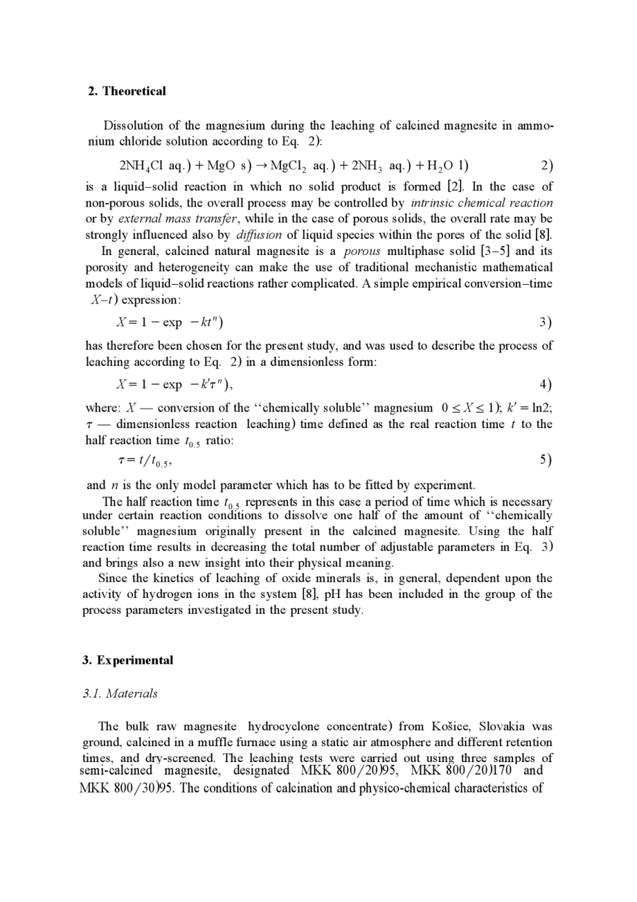 在恒定pH条件下用氯化铵浸出煅烧后菱镁矿毕业论文外文翻译.doc_第3页