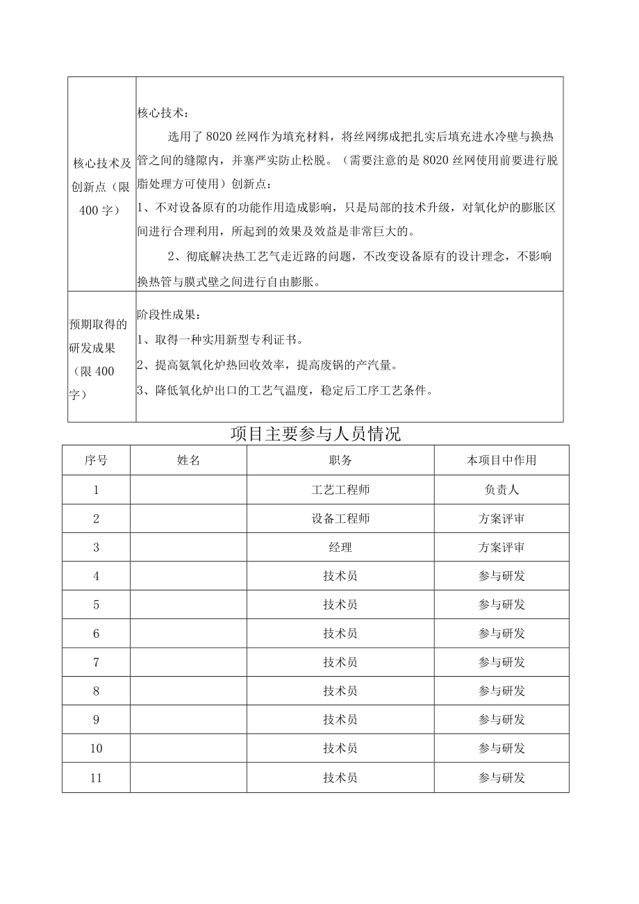 防止气体偏流的氨氧化炉的制作工艺立项申请书.docx_第3页