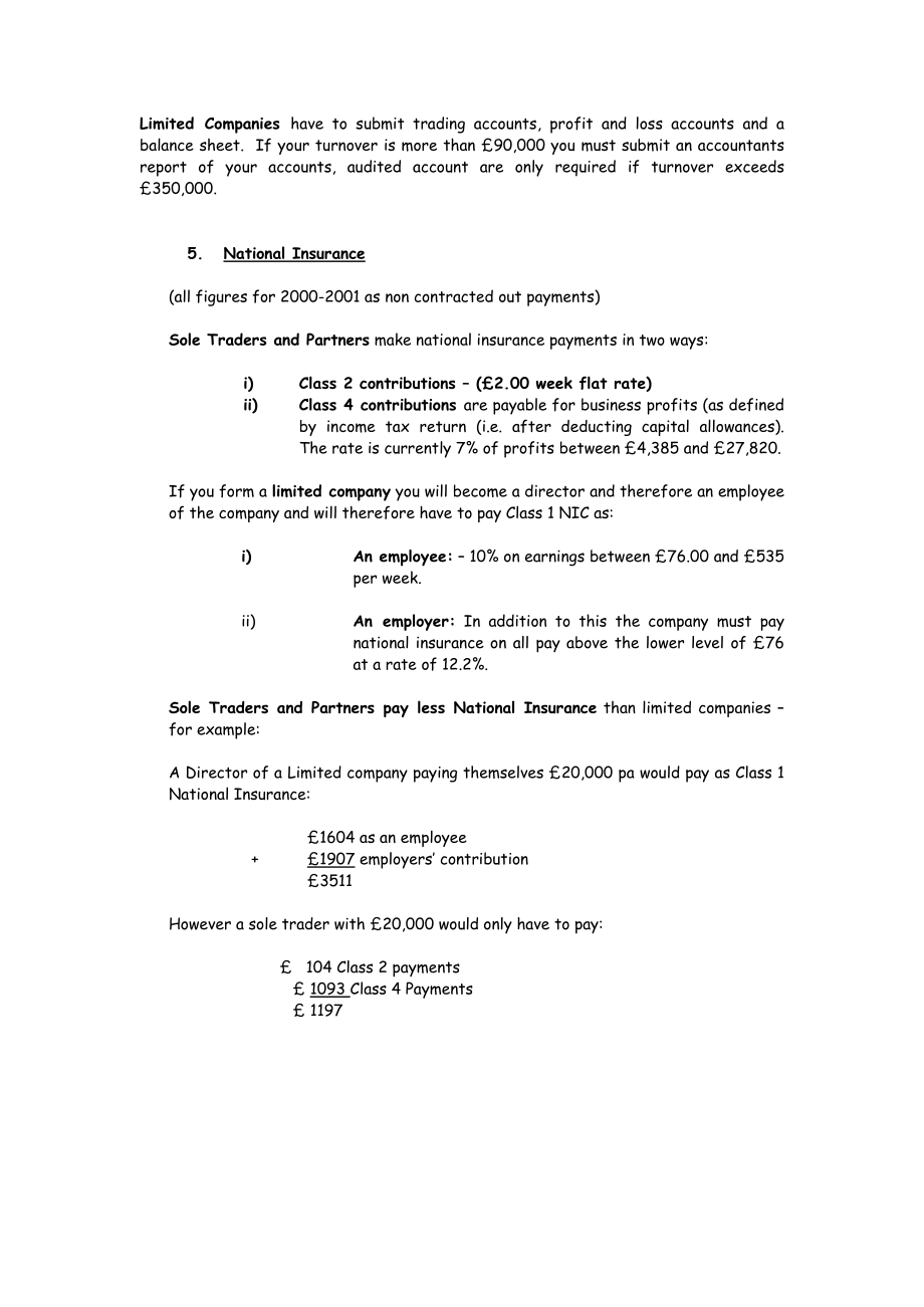 Sole Trader v Partnership v Limited Company.doc_第2页