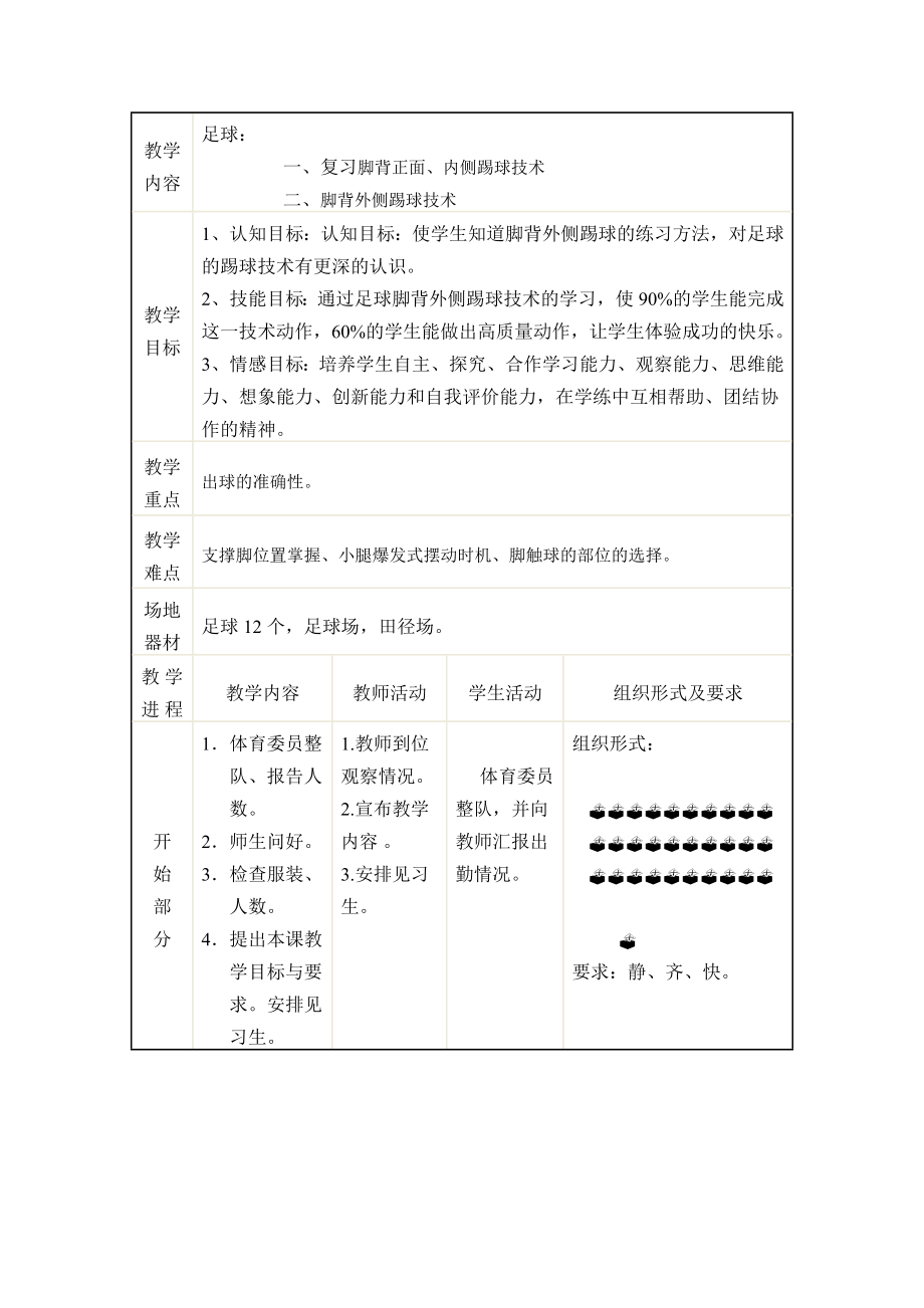 脚背外侧踢球课堂教学设计.doc_第3页