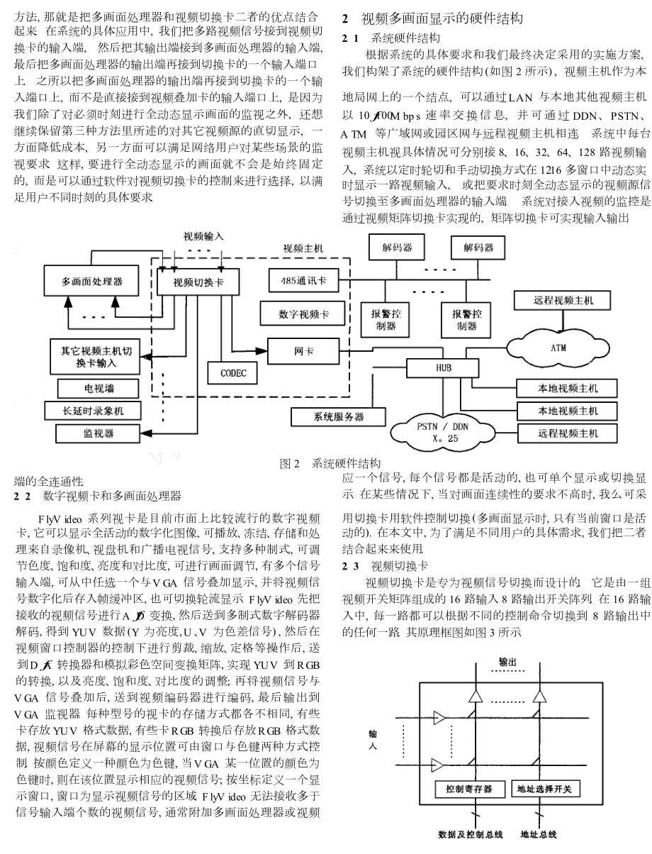 多媒体监控网络视频多画面全动态显示的设计与实现.doc_第2页