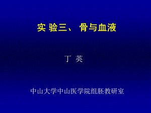 实验三、骨与血液 组织胚胎学课件.ppt