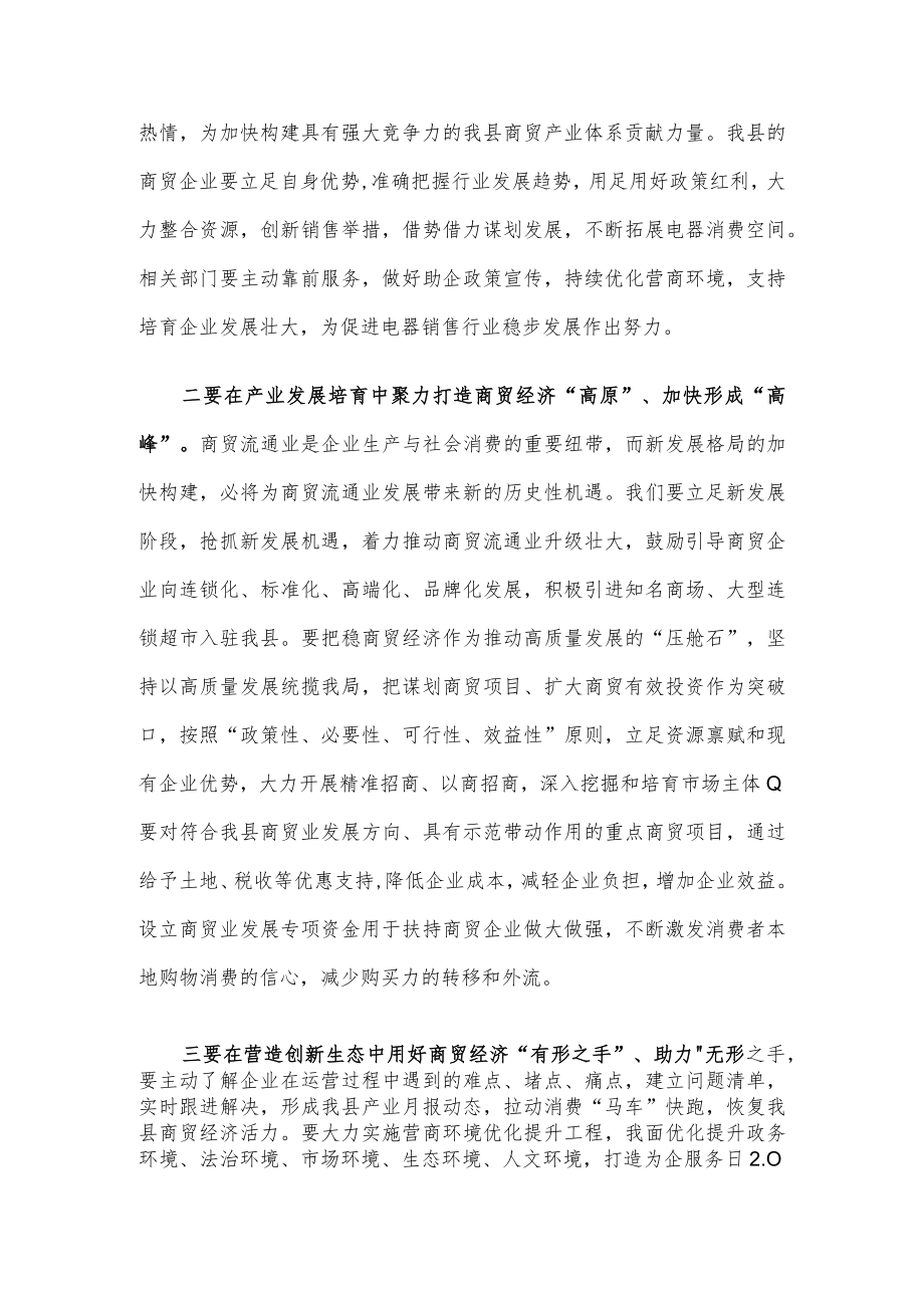 副县长在全县商贸经济发展促进会上的.docx_第2页