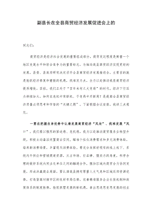 副县长在全县商贸经济发展促进会上的.docx