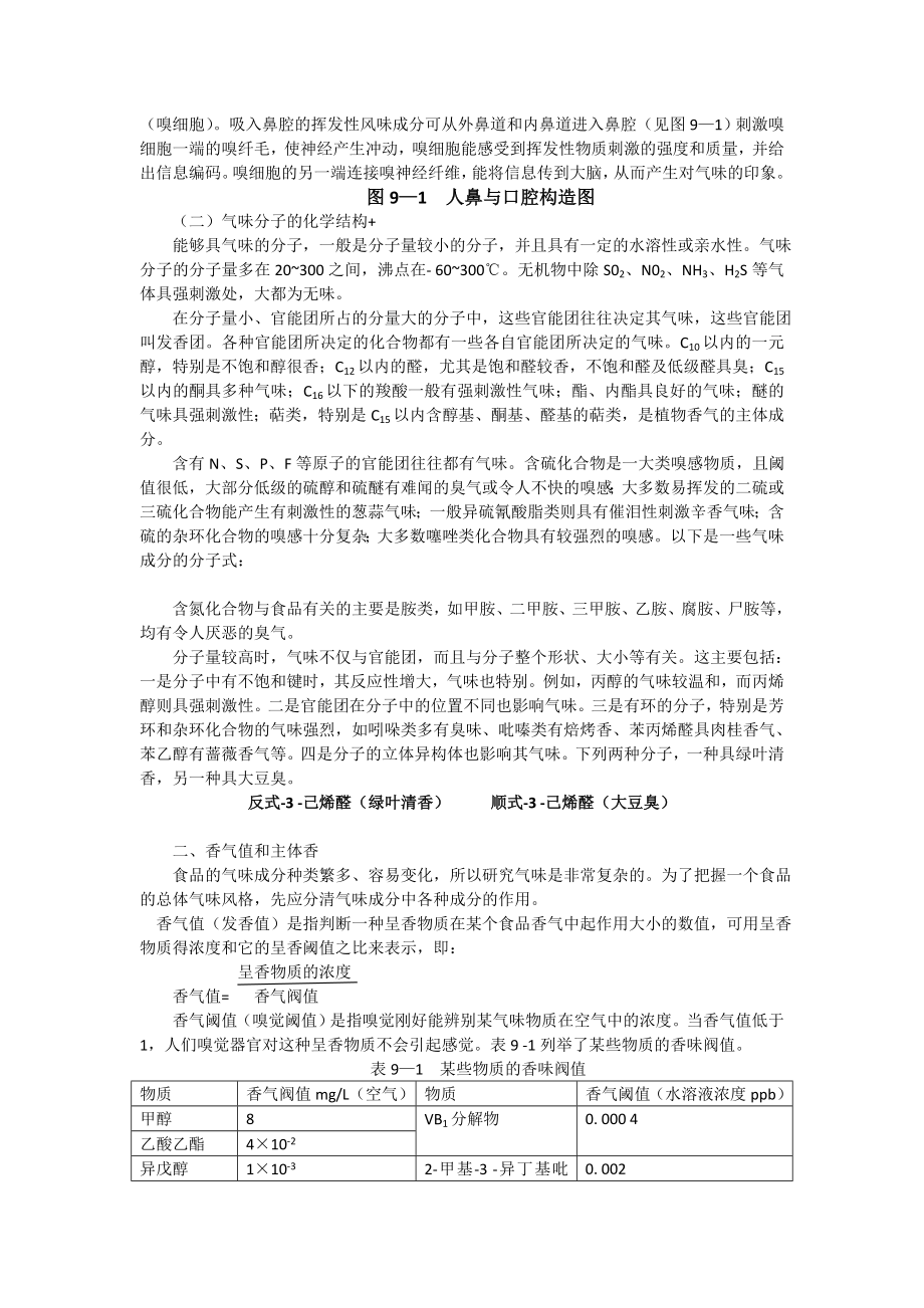 烹饪基础化学第九章气味和呈香物质.doc_第2页