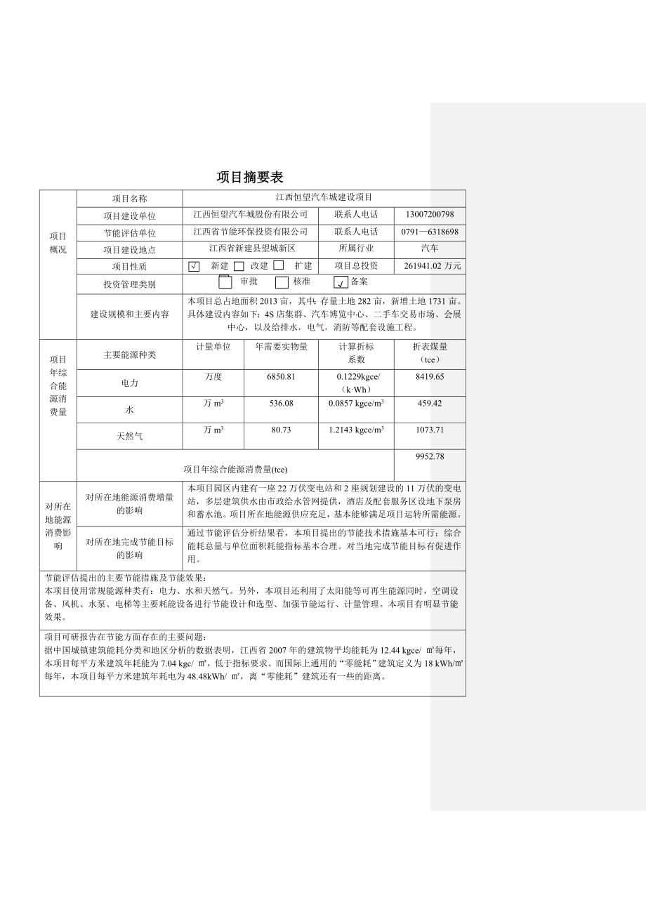 江西恒望汽车城建设项目节能评估报告1.doc_第3页