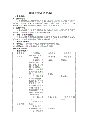 《色彩与生活》教学设计.doc