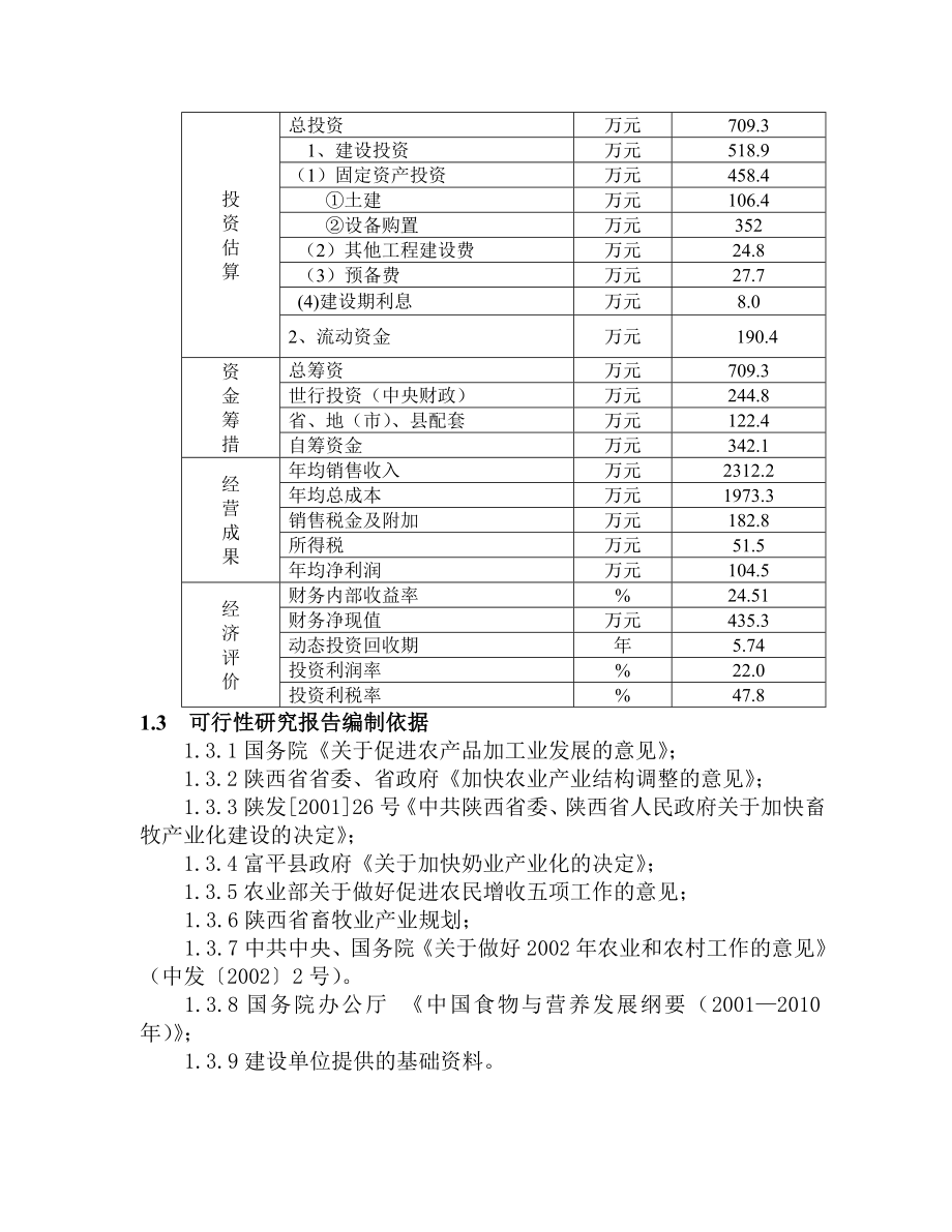 陕西省富平县奶山羊养殖及产品加工项目可行性研究报告 .doc_第2页