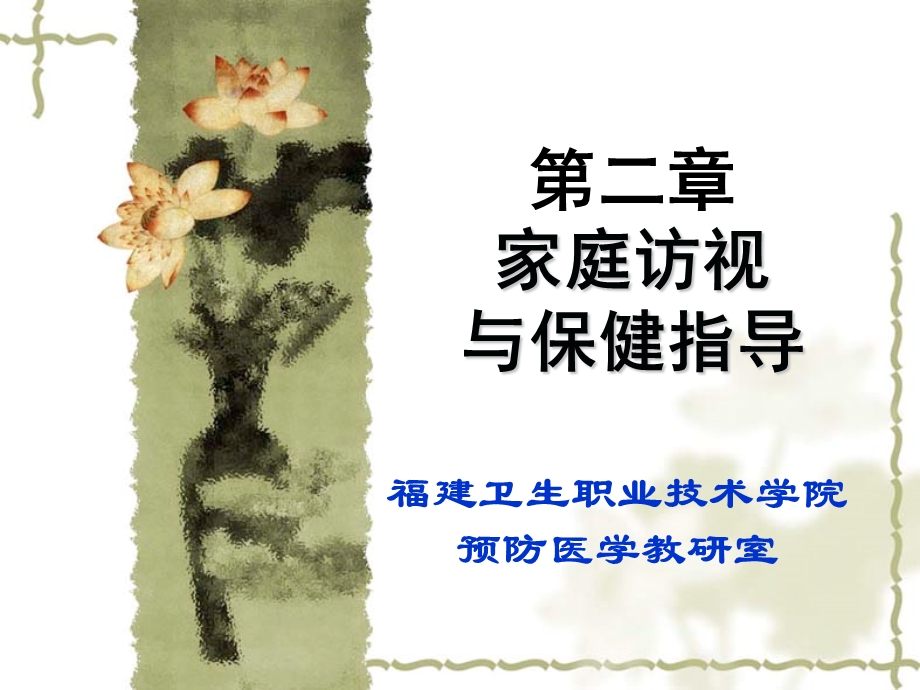 第二章 家庭访视 与保健指导课件.ppt_第1页