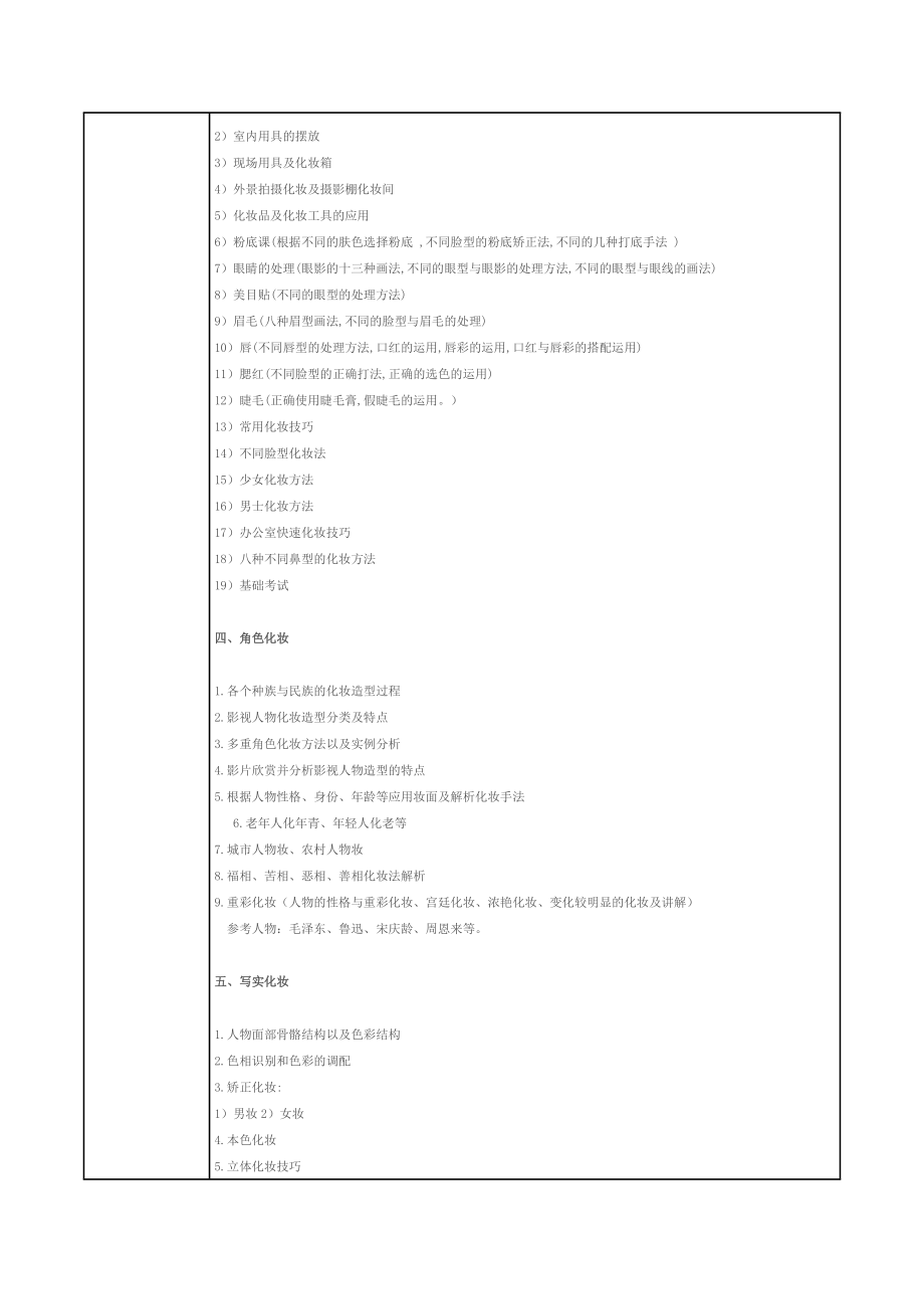 影视化妆造型半课程教学大纲.doc_第2页