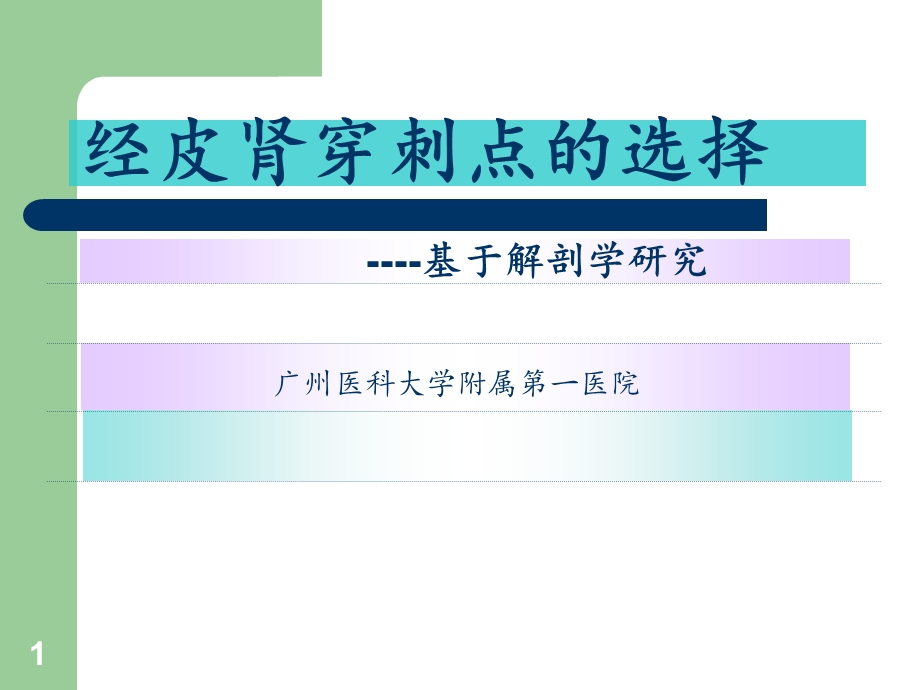 经皮肾穿刺点的选择课件.ppt_第1页