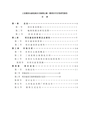 三亚鹿回头新佳高尔夫海景公寓一期项目可行性评估报告.doc