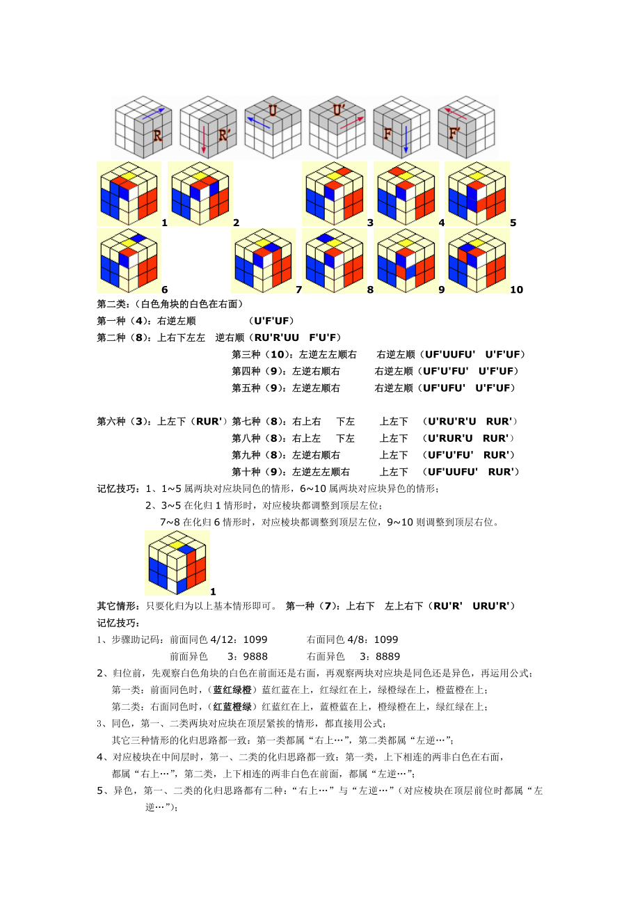 傻瓜版三阶魔方CFOP学案.doc_第3页