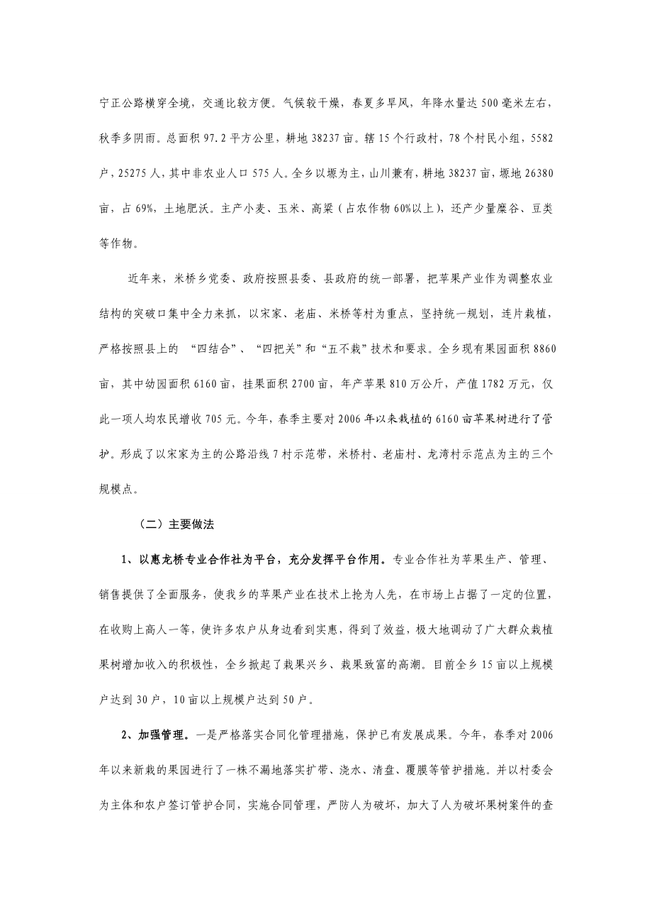 [论文设计]关于米桥乡苹果产业发展情况的调查报告.doc_第2页