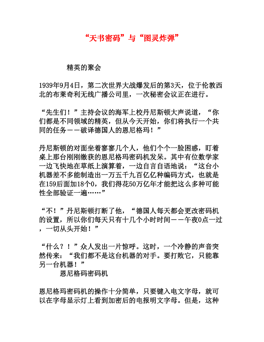 “天书密码”与“图灵炸弹”[权威资料].doc_第1页