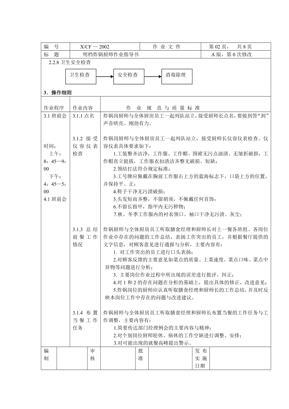 中餐厨房炸锅岗厨师作业指导书明档小吃岗位.doc_第2页