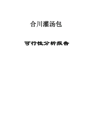 合川灌汤包项目可行性分析报告.doc