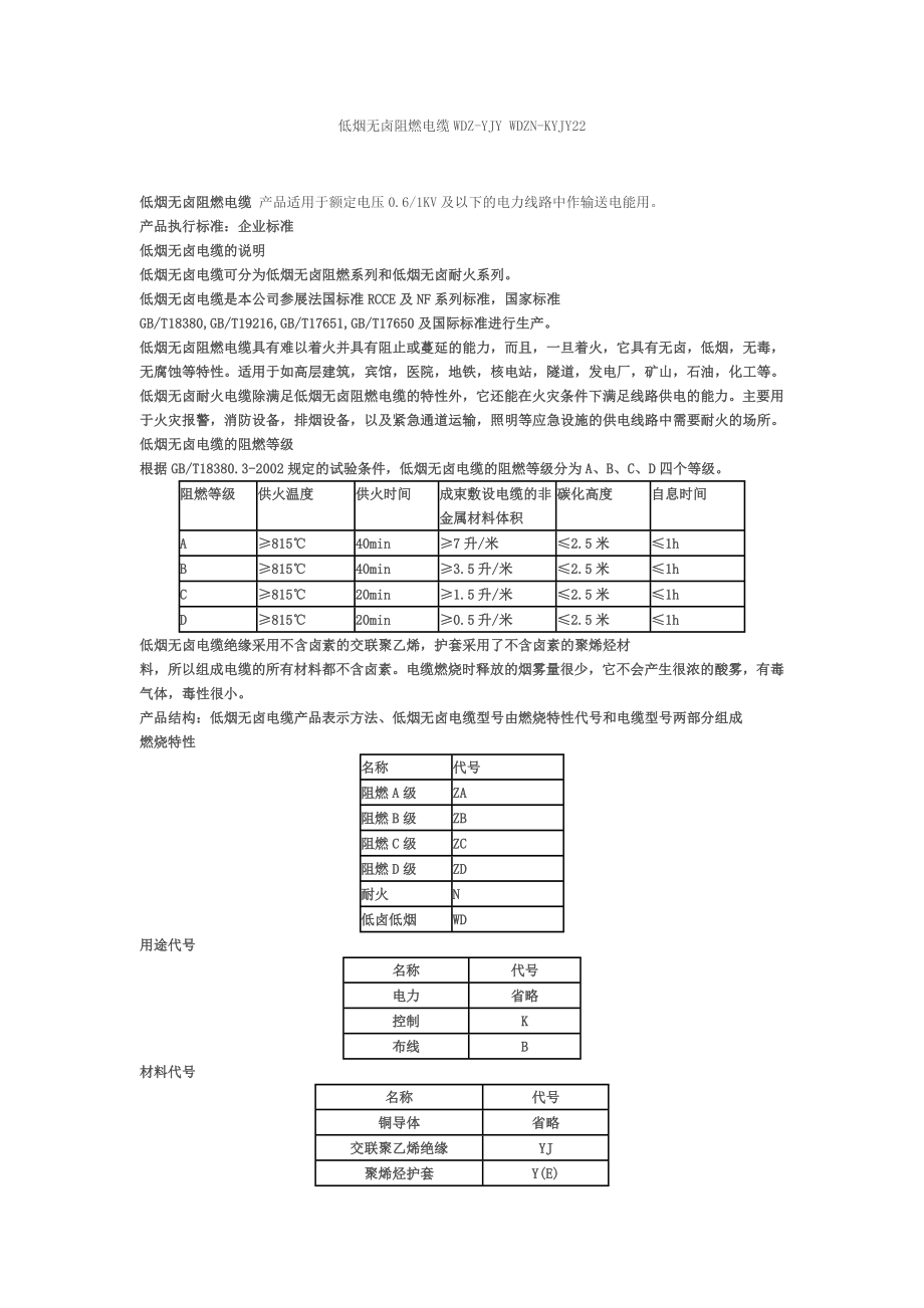 低烟无卤阻燃电缆WDZ.doc_第1页