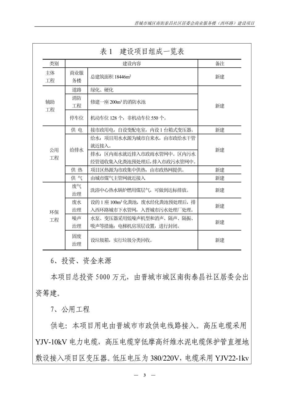 晋城市 140120 晋城市城区南街泰昌社区居委会商业服务楼（西环路）建设项目环境影响评价报告表全本公示.doc_第3页