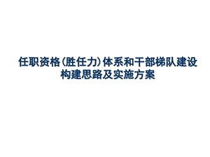 任职资格体系构建思路及实施方案课件.ppt